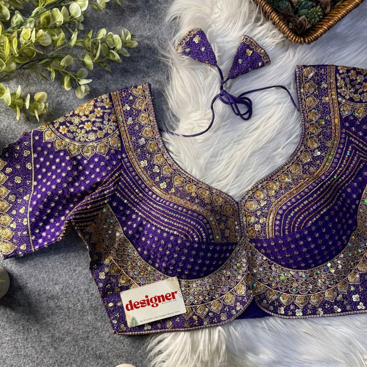 Sabyasachi inspired Bridal Hand Work Georgette Blouse 3