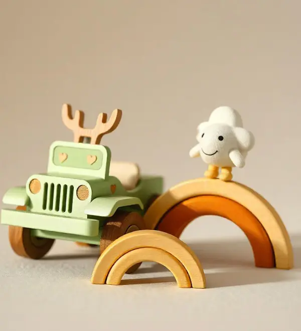 Kids wooden stacking toys
