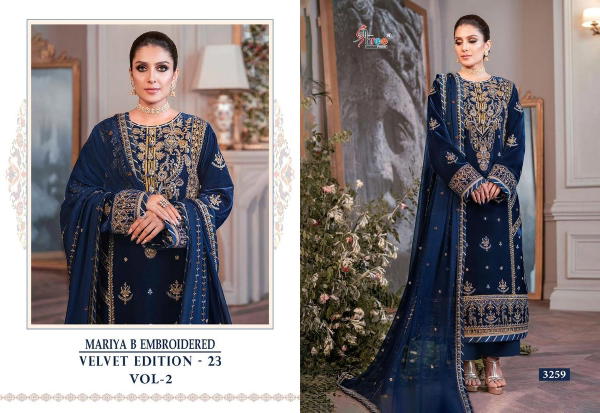 Shree Fab Mariya B Embroidered Velvet Edition 23 Vol-2 3259-3263 Series