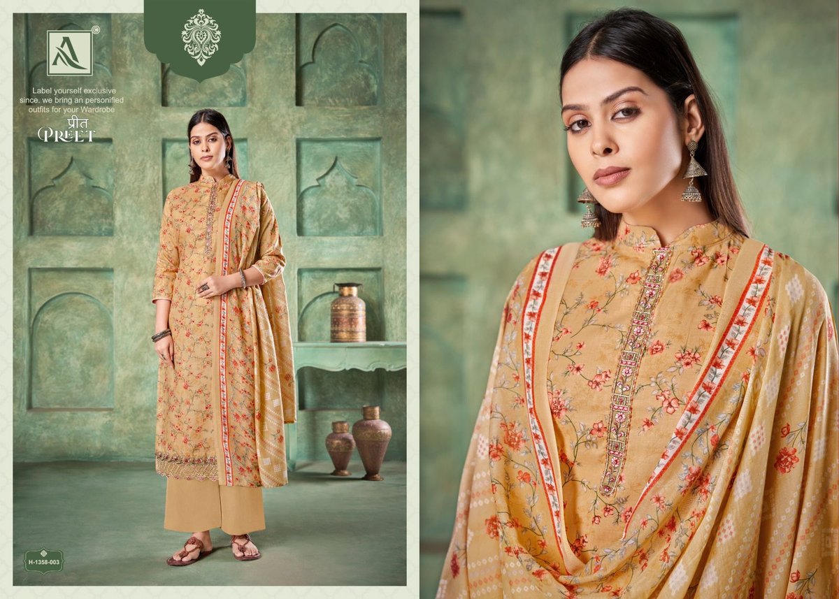 ALOK SUIT PREET H-1358-001 TO H-1358-008 3