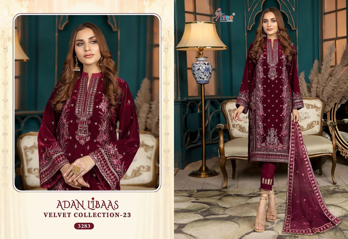 Shree Fab Adan Libaas Velvet Collection 3280-3285 Series 4