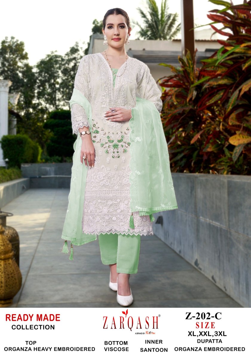 ZARQASH READYMADE COLLECTION Z-202-A TO Z-202-D 3