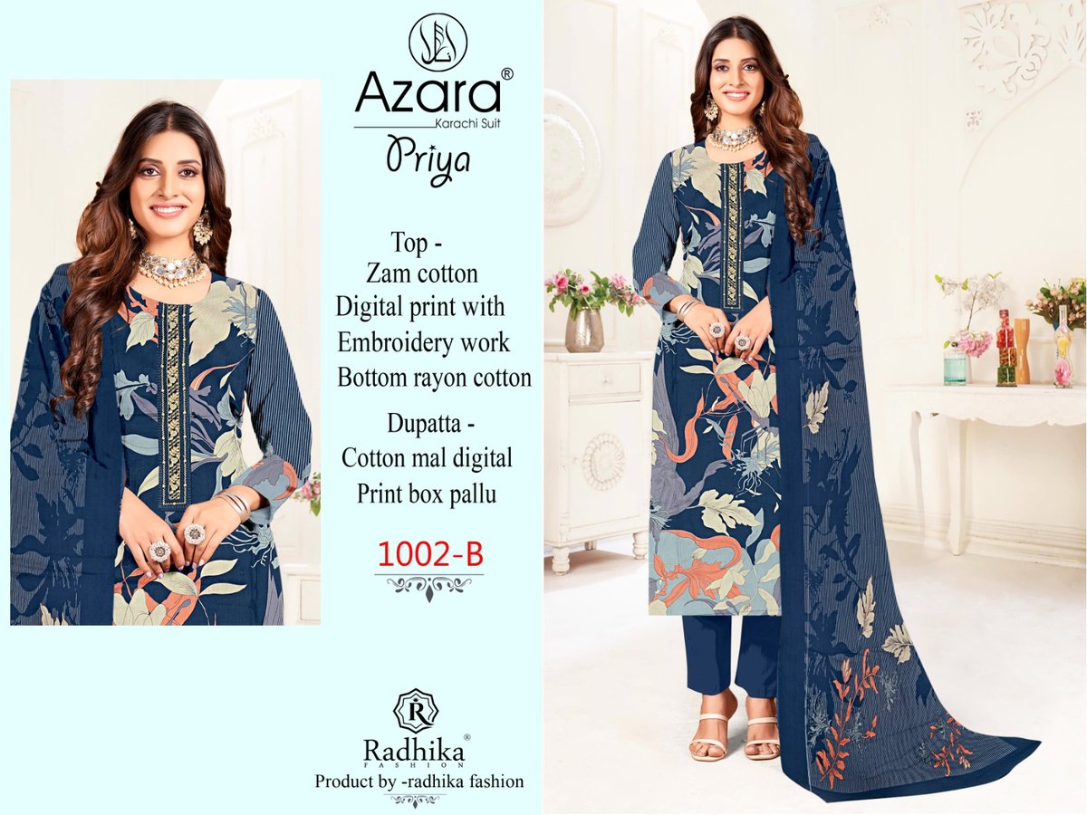 RADHIKA FASHION AZARA PRIYA 1002-A TO 1002-D 2