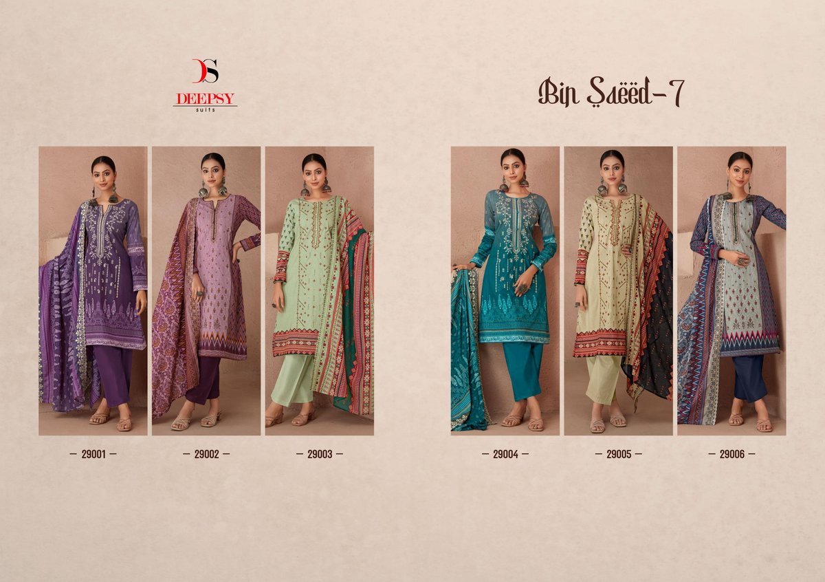 DEEPSY SUITS BIN SAEED - 7 29001 TO 29006 7