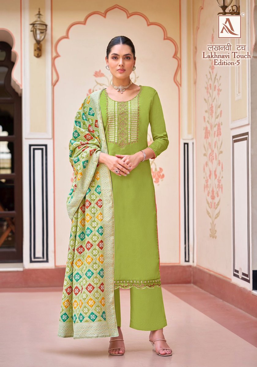 ALOK SUIT LAKHNAVI TOUCH-5 H-1538-001 TO H-1538-006 5