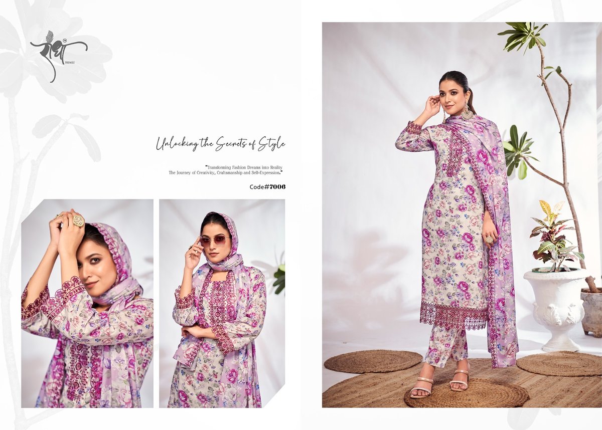 RADHA TRENDZ SAFFRON 7001 TO 7006 6