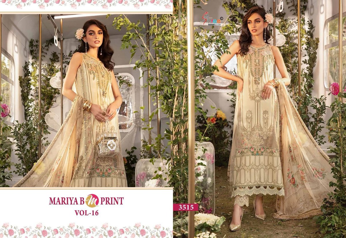 SHREE FAB MARIA B M PRINTS VOL-16 3512 TO 3519 4