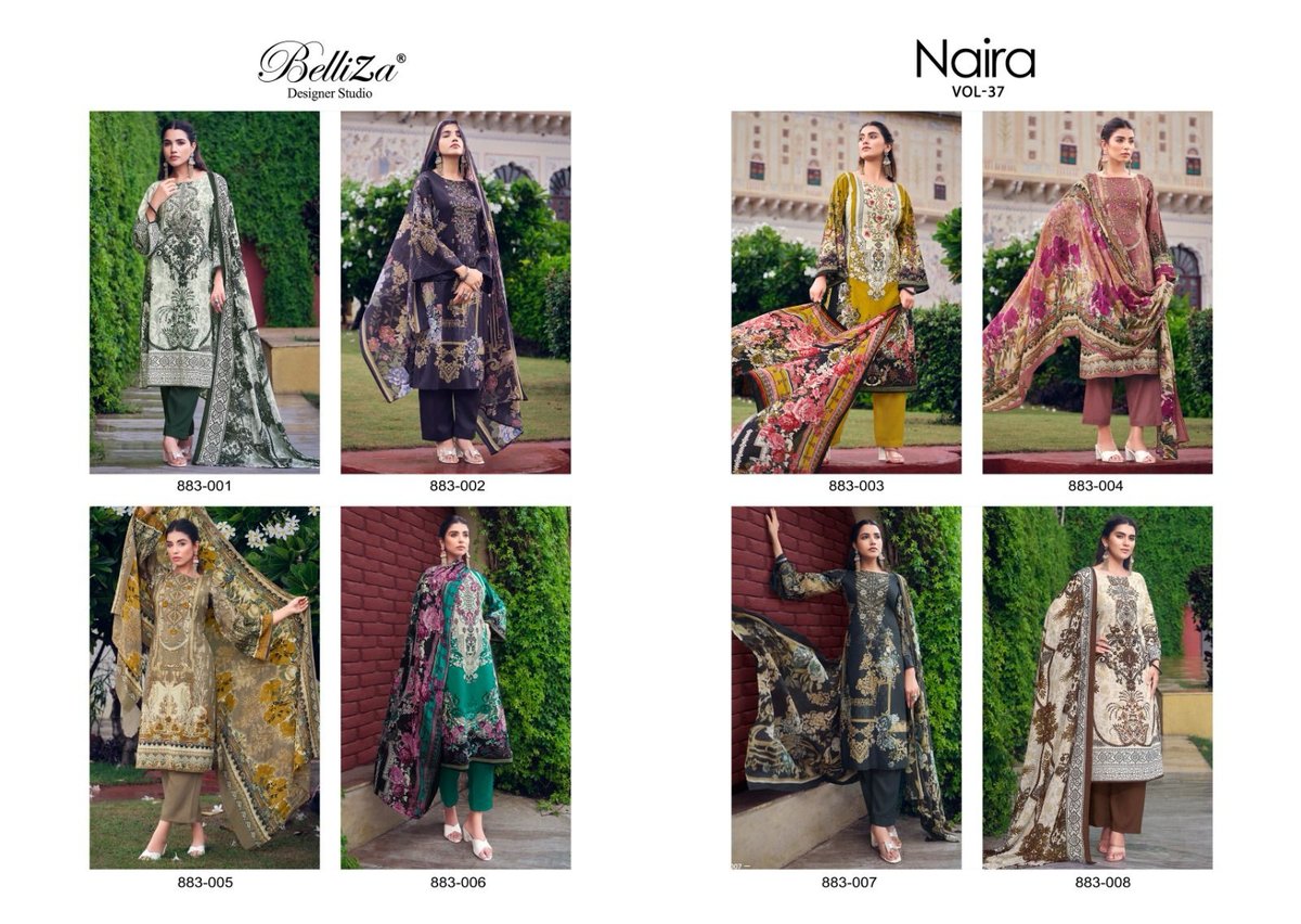 BELLIZA DESIGNER NAIRA VOL-37 883-001 TO 883-008 9