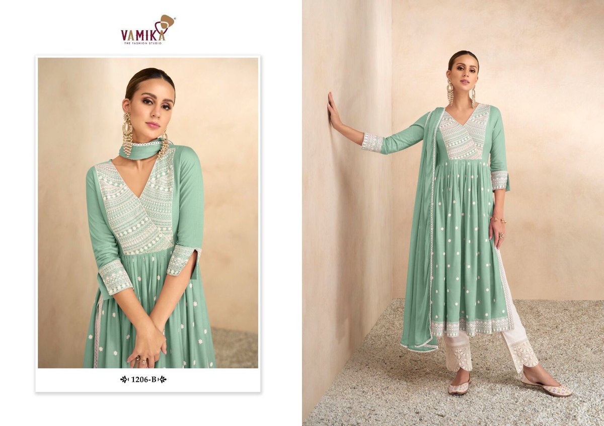 Vamika Fashion Aadhira Vol-4 Light 1206 Colors 2