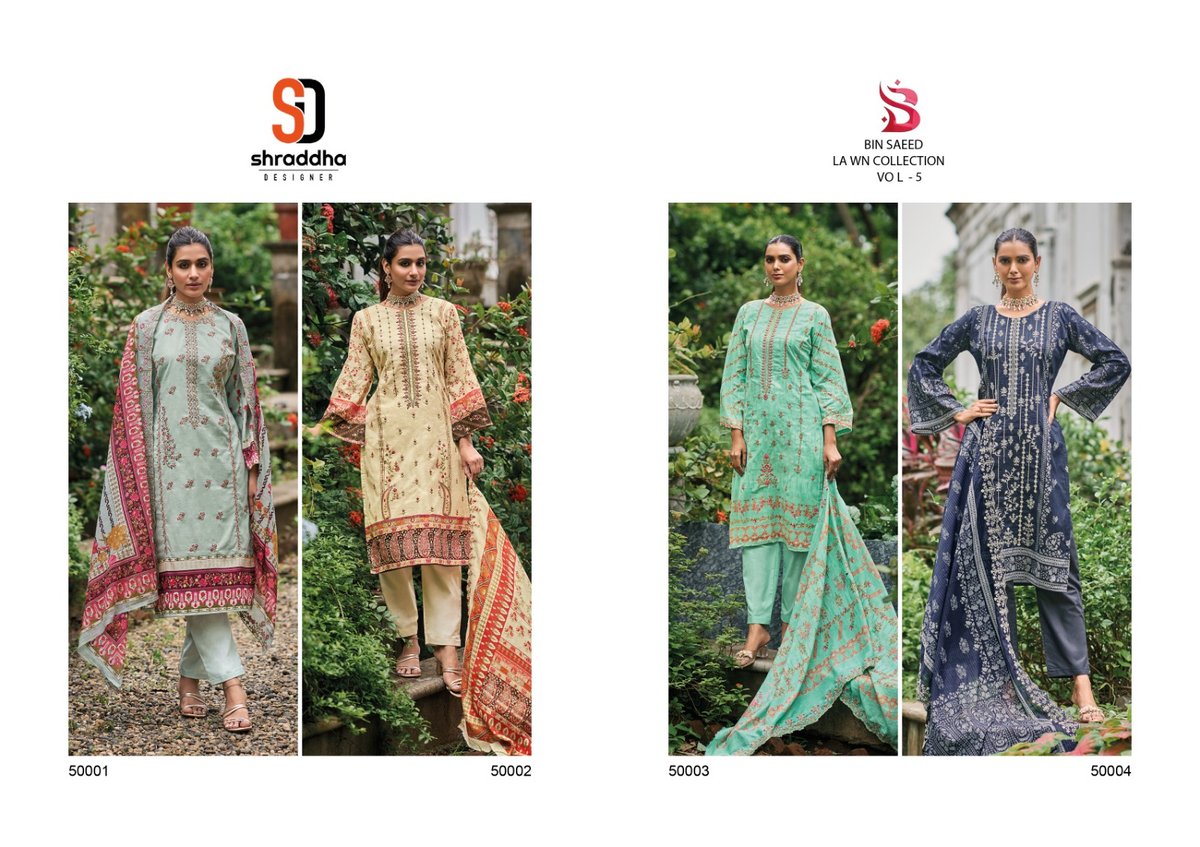 Shraddha Designer Bin Saeed Vol-5 50001-50004 Series 5