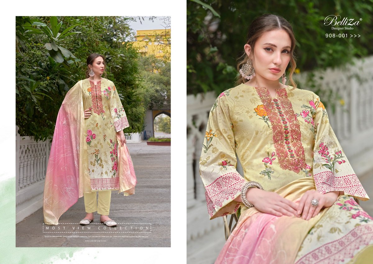 BELLIZA DESIGNER NAIRA VOL-48 908-001 TO 908-008 1