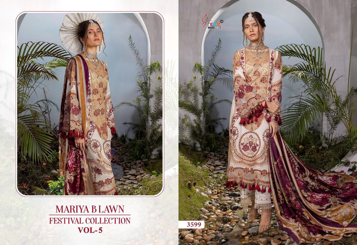SHREE FABS MARIYA.B LAWN FESTIVAL COLLECTION VOL-5 3597 TO 3600 3