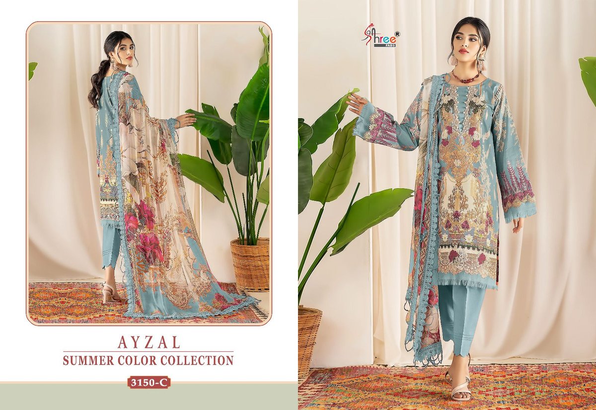 Shree Fab Ayzal Summer Colors Collection 3150 Colors 2