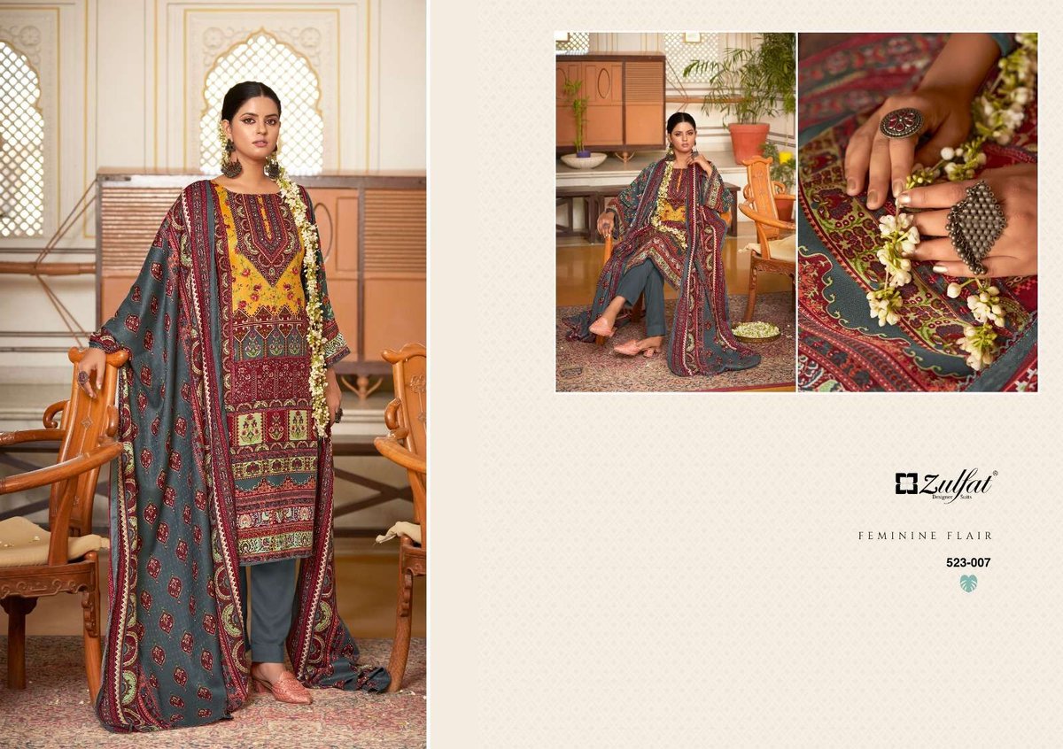 Zulfat Designer Wahida 523-001 to 523-008 Series 7