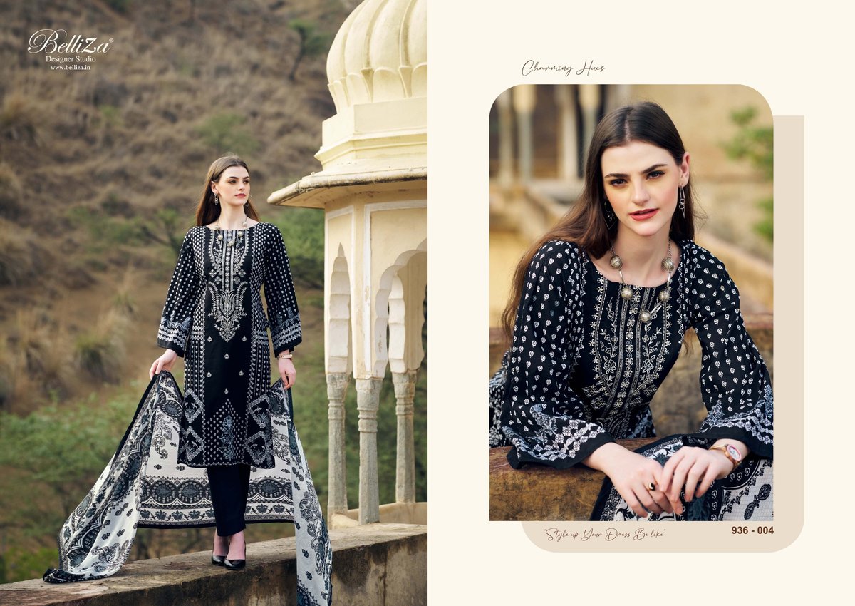 BELLIZA DESIGNER NAIRA BLACK AND WHITE-2 936-001 TO 936-008 4