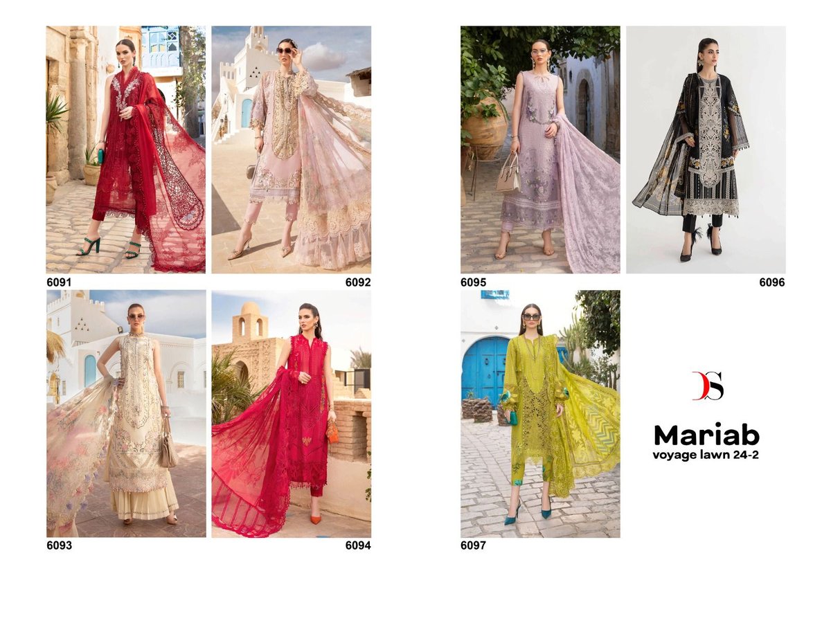 DEEPSY SUITS MARIA.B VOYAGE LAWN - 24-2 6091 TO 6097 8