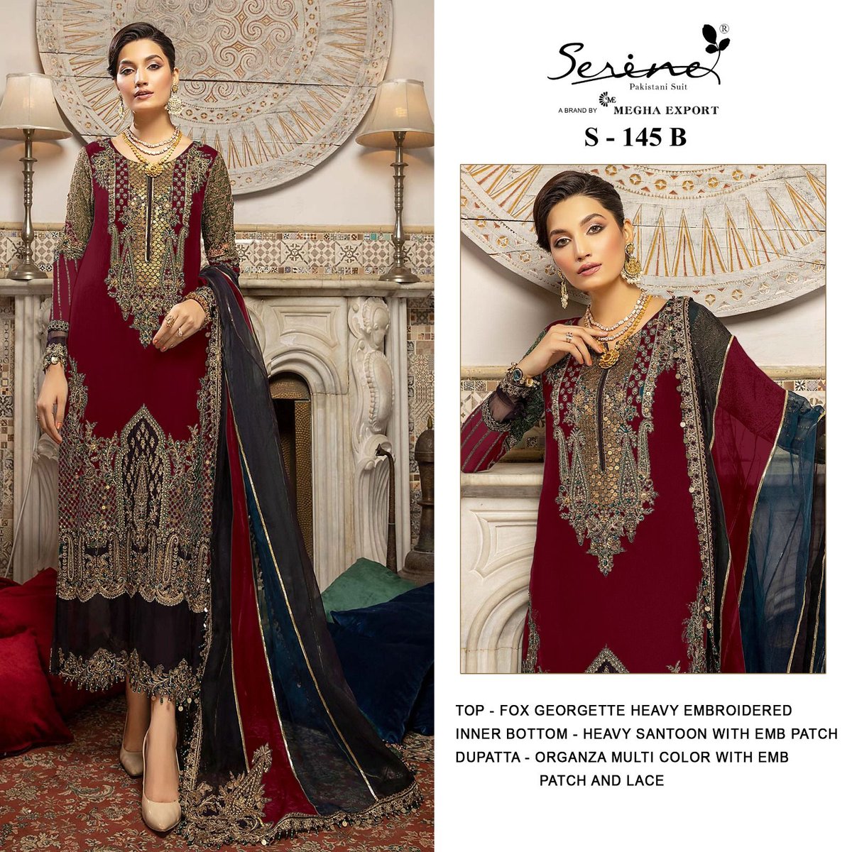 Serine Pakistani Suit S-145 Colors 3