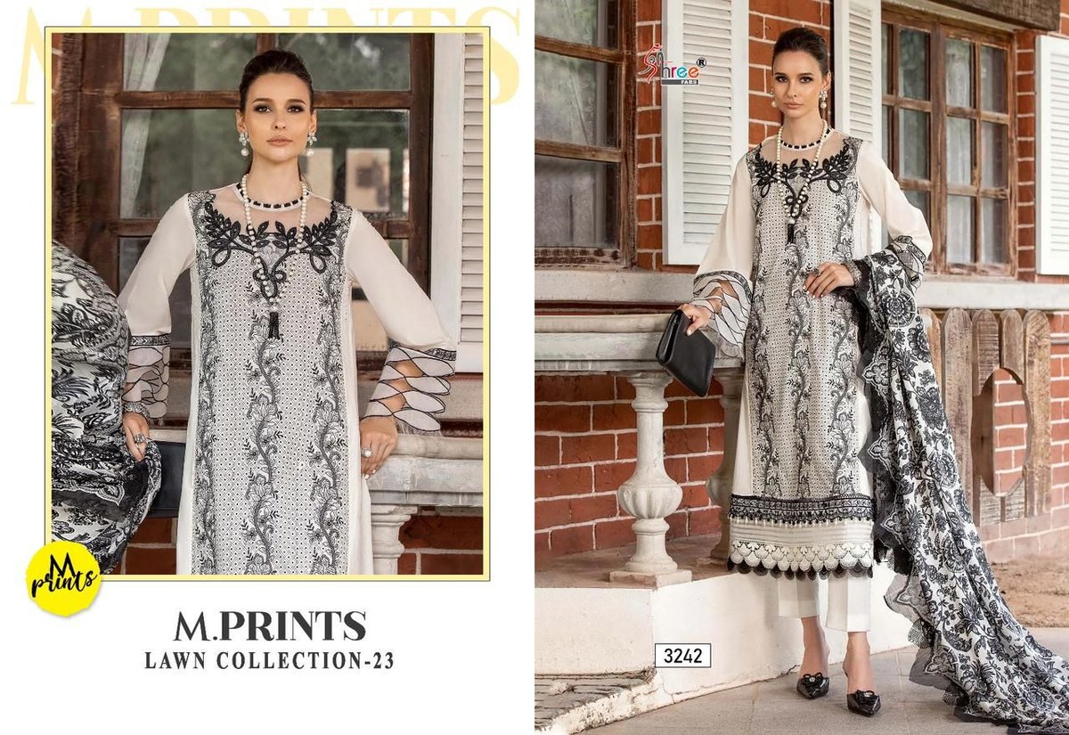 Shree Fab M Prints Lawn Collection 2023 3239-3242 Series 4