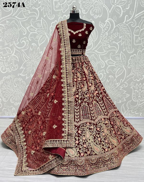 Anjani Art Bridal Lehenga 2574 Colors