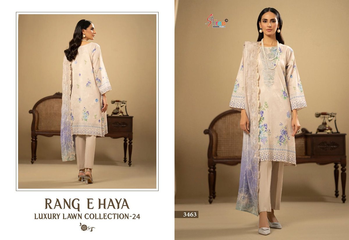 SHREE FAB RANG E HAYA LUXURY LAWN COLLECTION VOL-01 3458 TO 3463 6