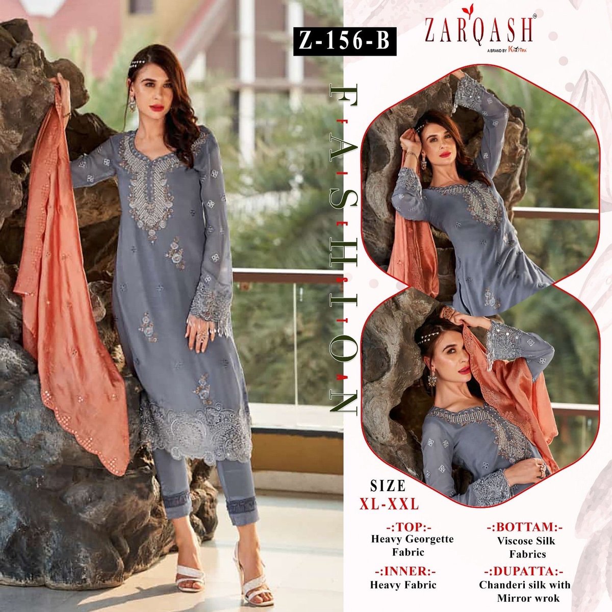 ZARQASH READYMADE COLLECTION Z-156-A TO Z-156-C 2