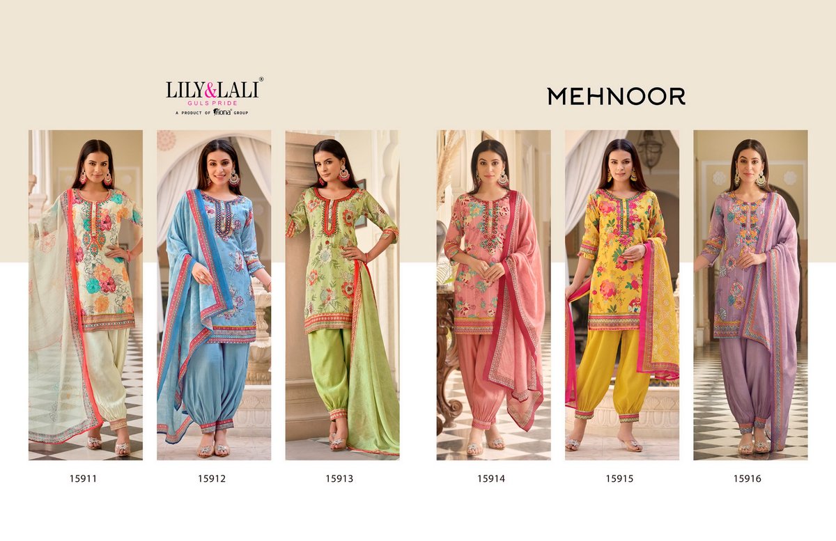 LILY & LALI MEHNOOR 15911 TO 15916 7