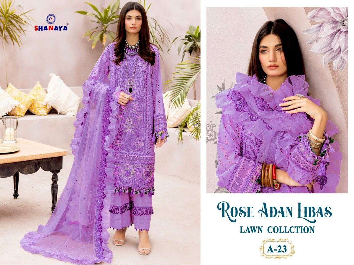 Shanaya Fashion Rose Adan Libas Lawn Collection A-21 to A-24 Series 5