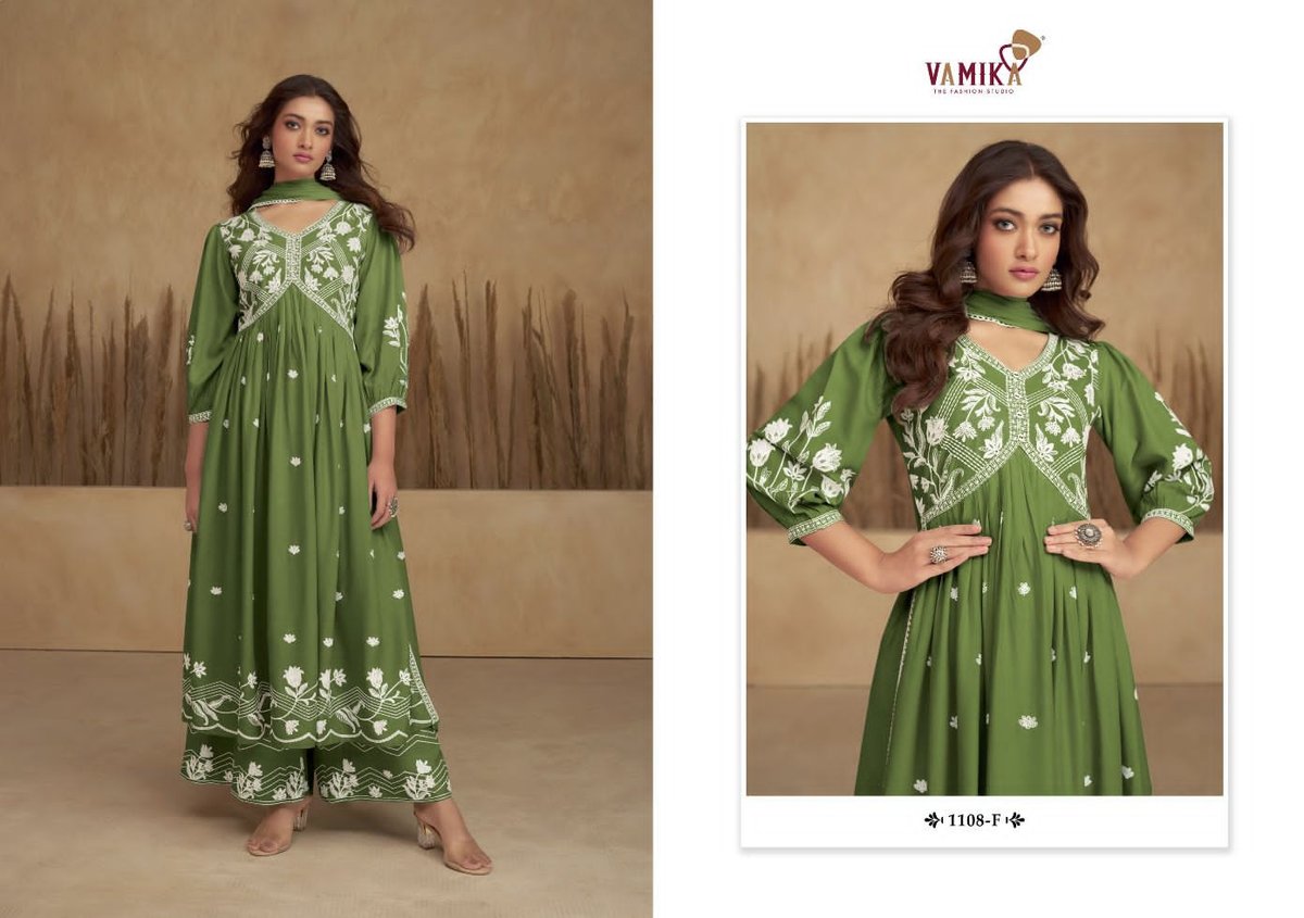 Vamika Fashion Aadhira Vol-6 Silver 1108 Colors 1
