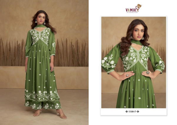 Vamika Fashion Aadhira Vol-6 Silver 1108 Colors