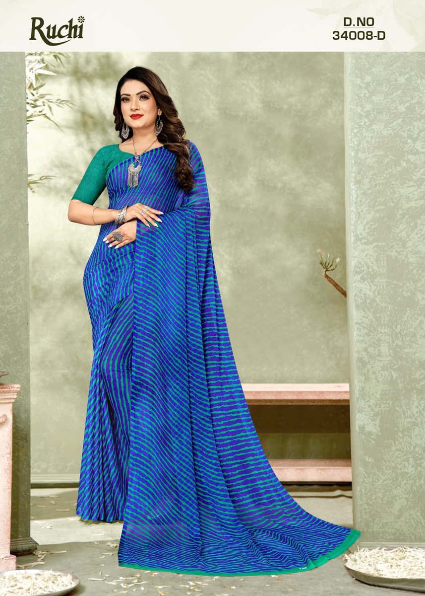 RUCHI SAREE STAR CHIFFON LEHRIYA 34008-A TO 34008-F 4