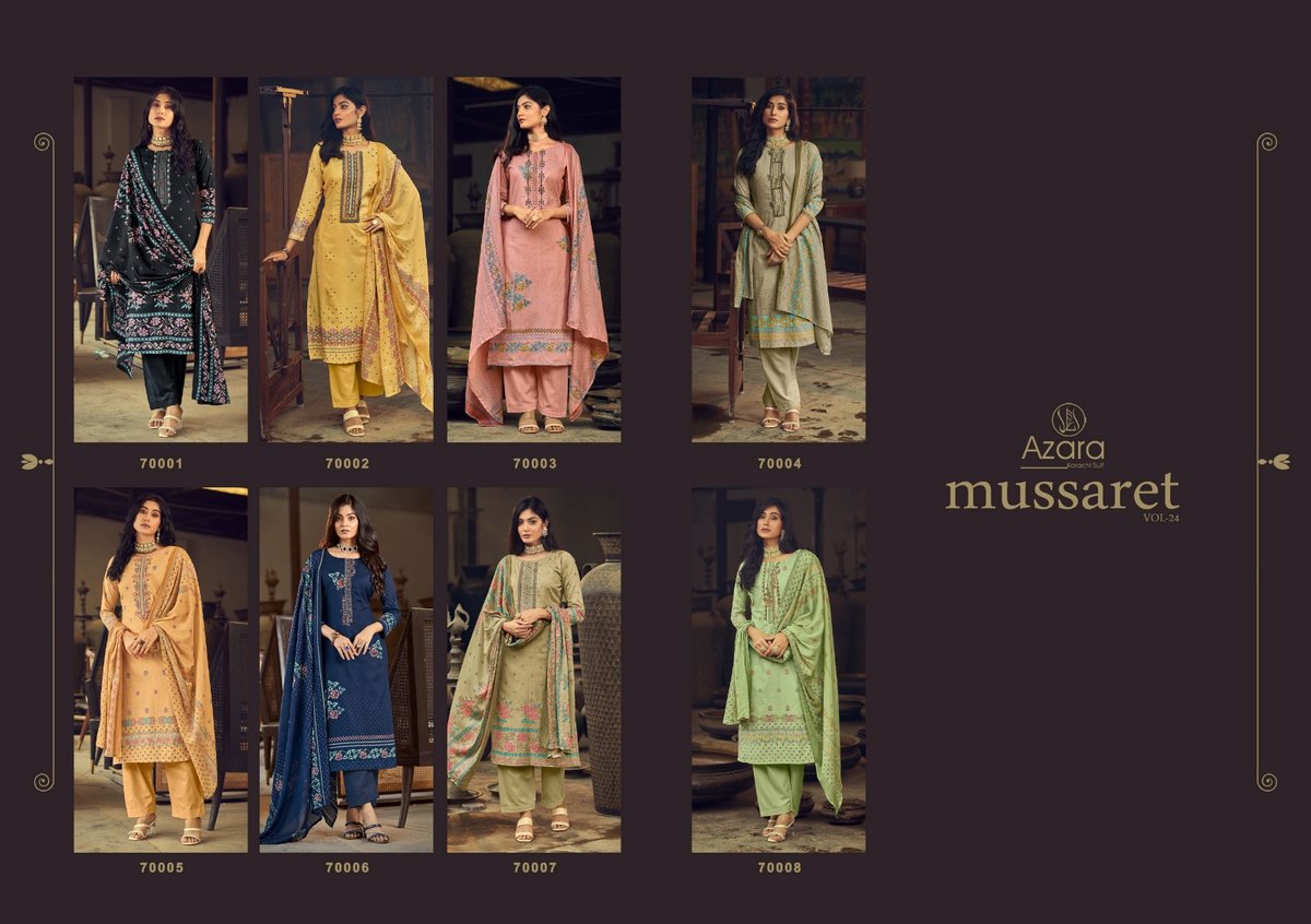 RADHIKA FASHION AZARA MUSSARET VOL-24 70001 TO 70008 9
