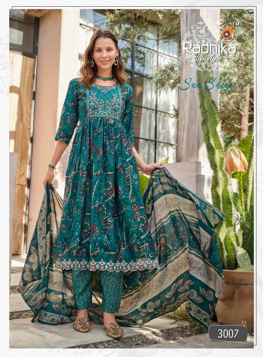 RADHIKA LIFESTYLE SUN SHINE VOL-3 3001 TO 3008 7