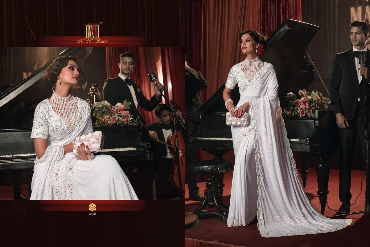 MN Saree Swarovski Vol-7 6801-6812 Series 10