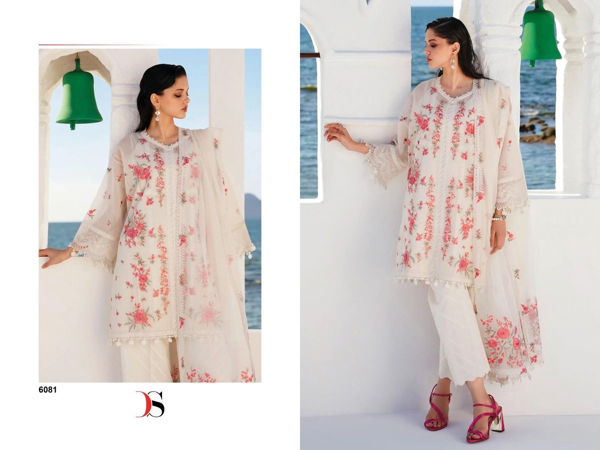 DEEPSY SUITS SANA SAFINAZ MUZLIN EMBROIDERED - 24 6081 TO 6086 1