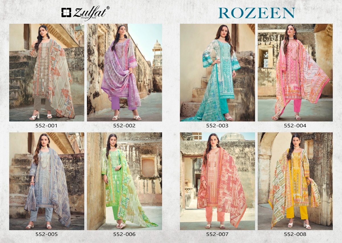 ZULFAT DESIGNER ROZEEN 552-001 TO 552-008 9