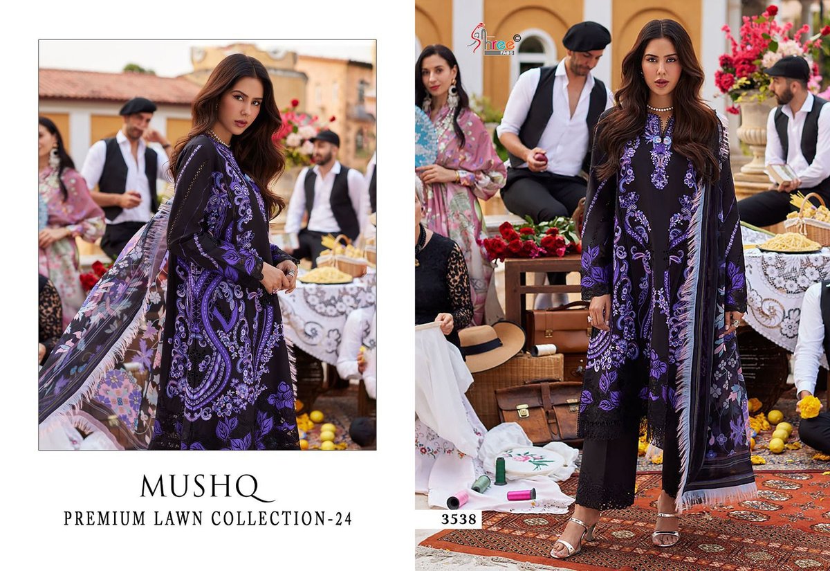 SHREE FABS MUSHQ PREMIUM LAWN COLLECTION-24 3533 TO 3538 6
