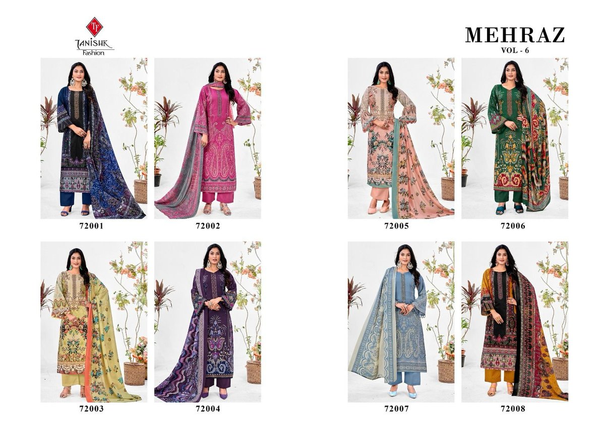 TANISHK FASHION MEHRAZ VOL-6 72001 TO 72008 9