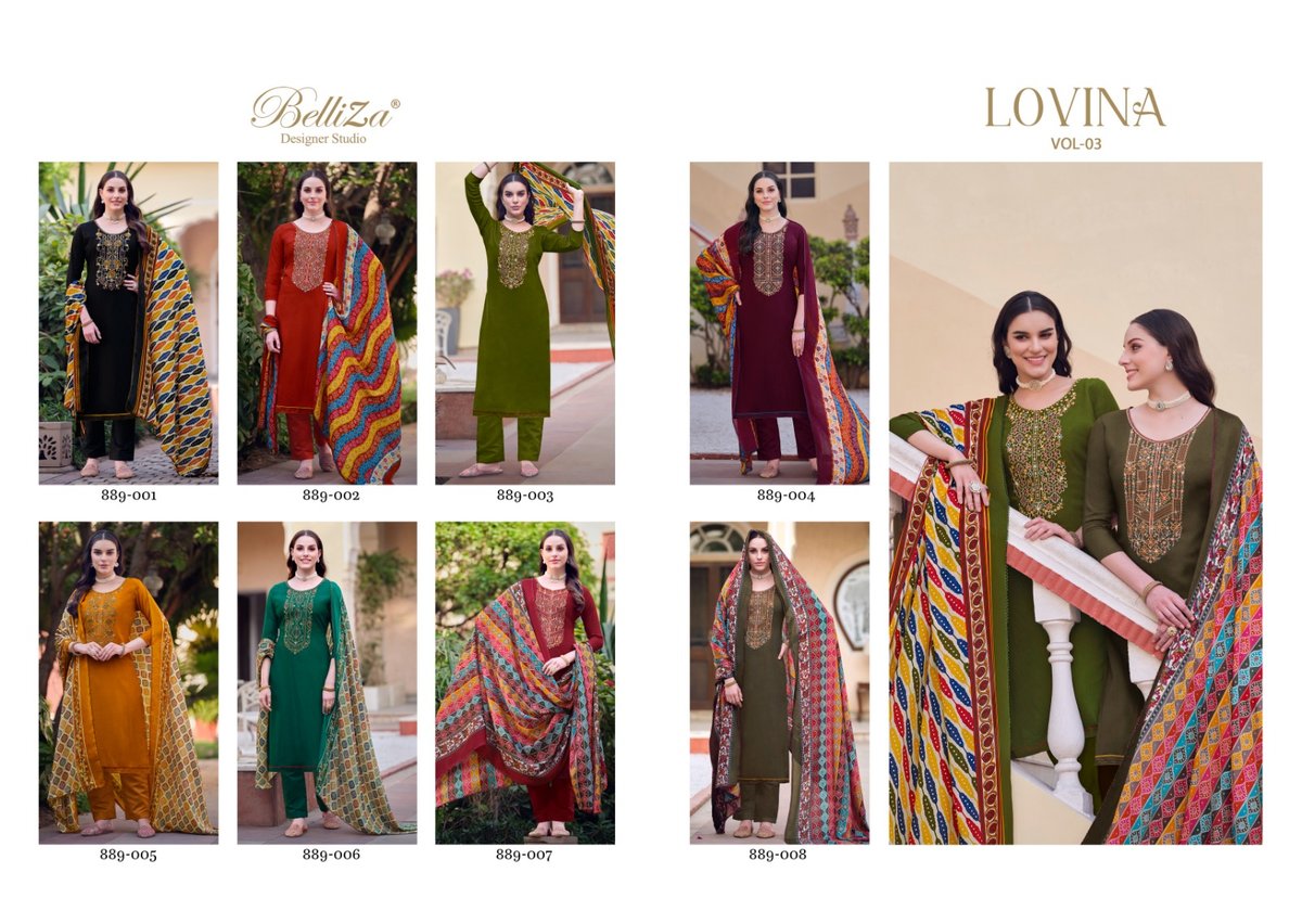 BELLIZA DESIGNER LOVINA VOL-3 889-001 TO 889-008 9