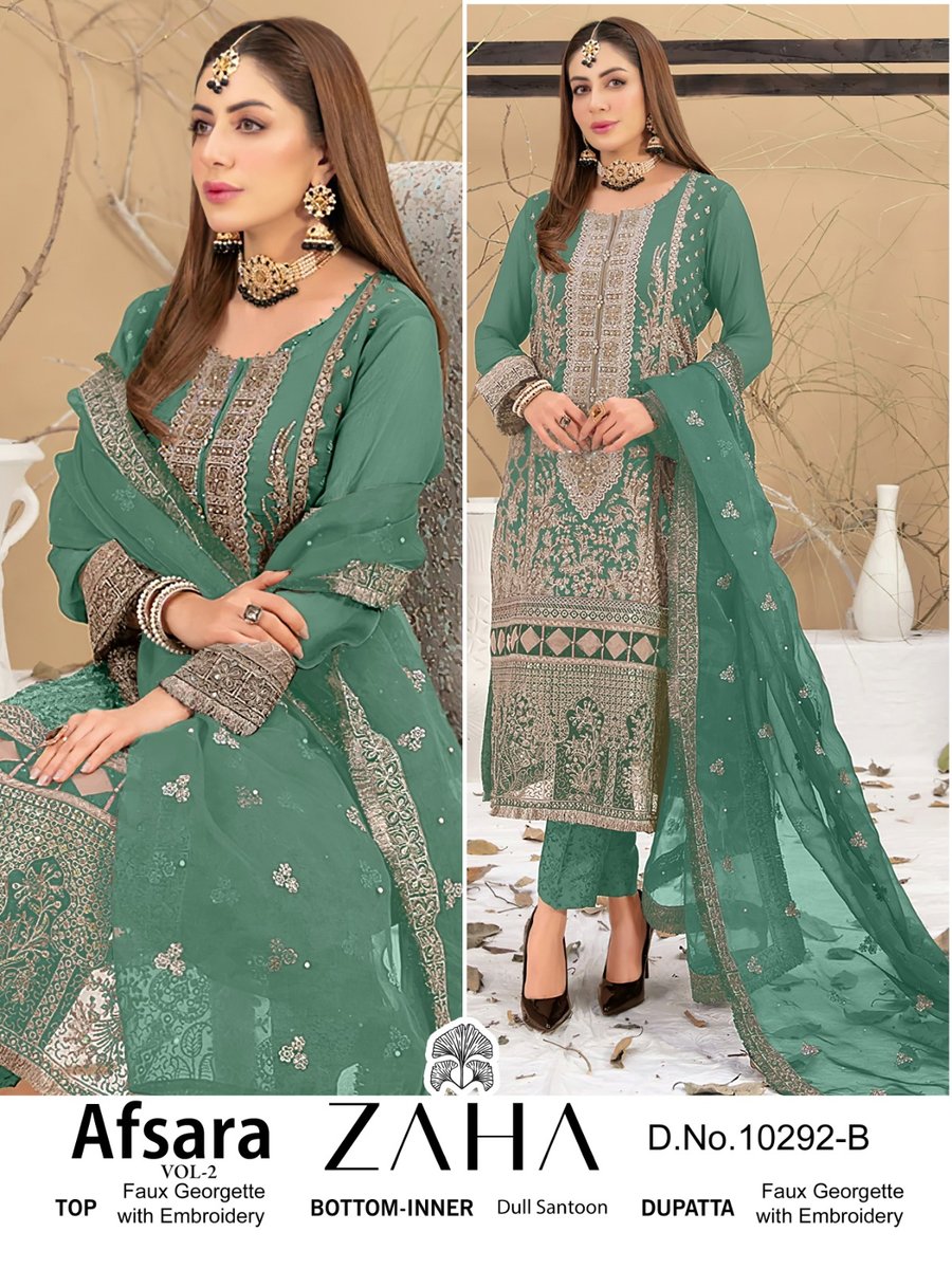 ZAHA AFSARA VOL-2 10292-A TO 10292-D 2