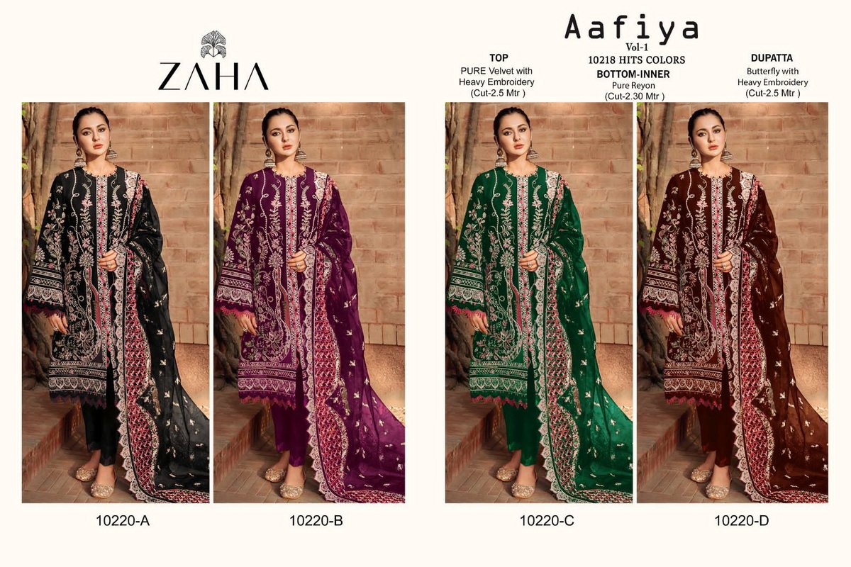 Zaha Aafiya Vol-1 10220 Colors 9