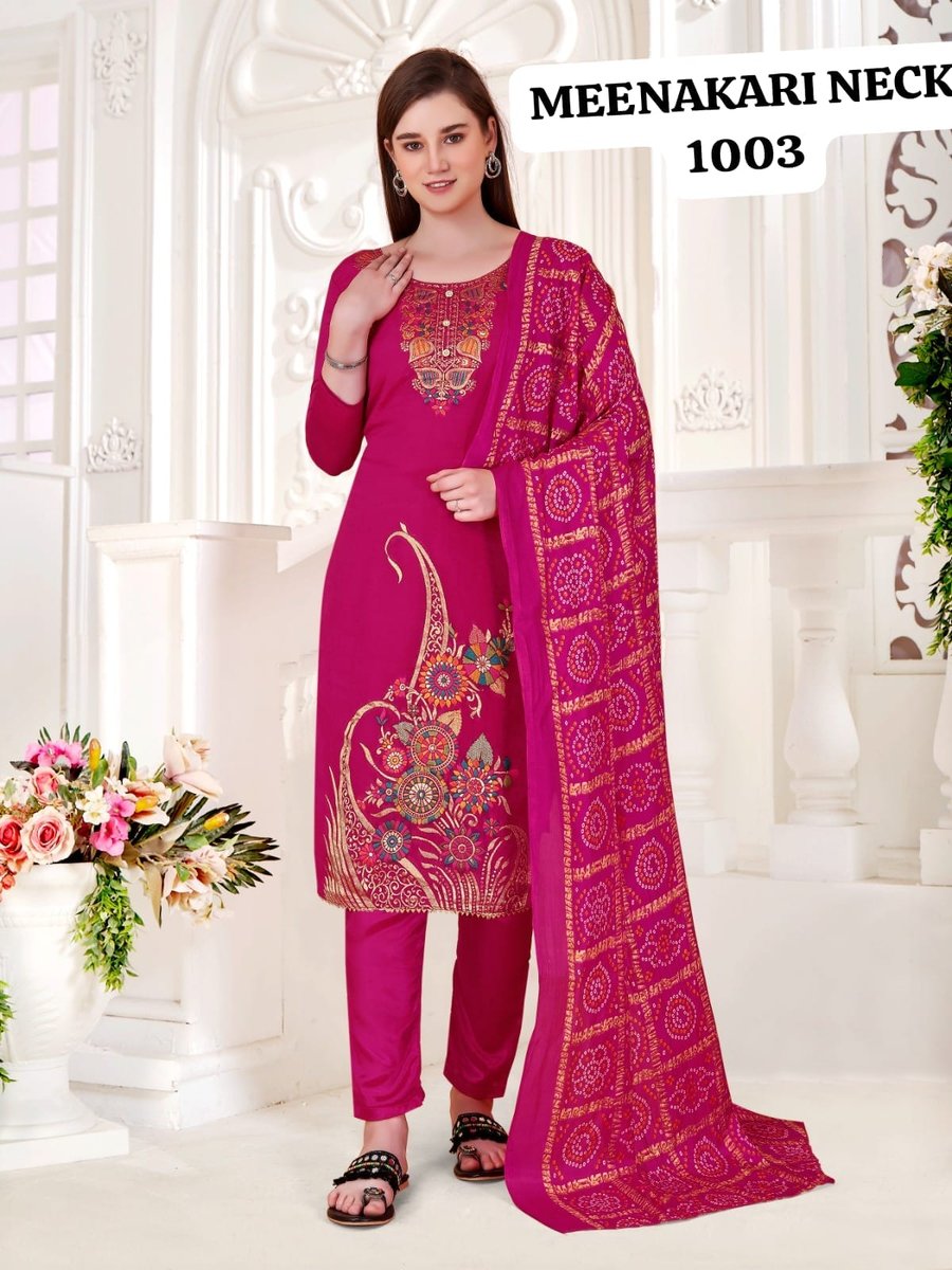 RAHUL NX MEENAKARI NECK DAMAN 1001 TO 1008 3