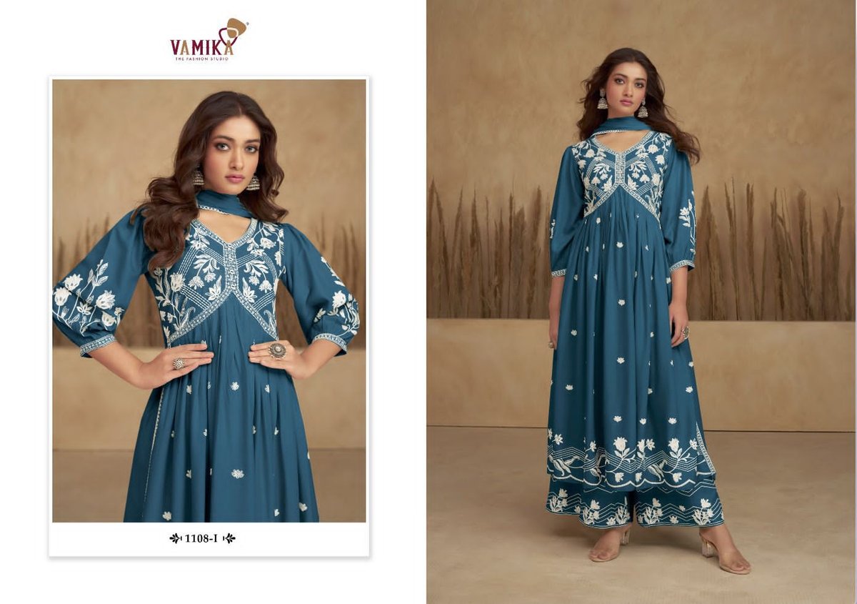 Vamika Fashion Aadhira Vol-6 Silver 1108 Colors 4
