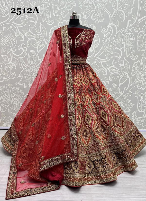 Anjani Art Bridal Lehenga 2512 Colors