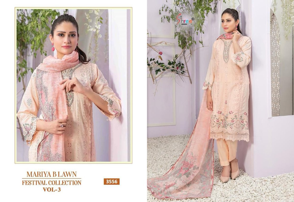 SHREE FAB MARIYA B LAWN FESTIVAL COLLECTION VOL-3 3551 TO 3556 6