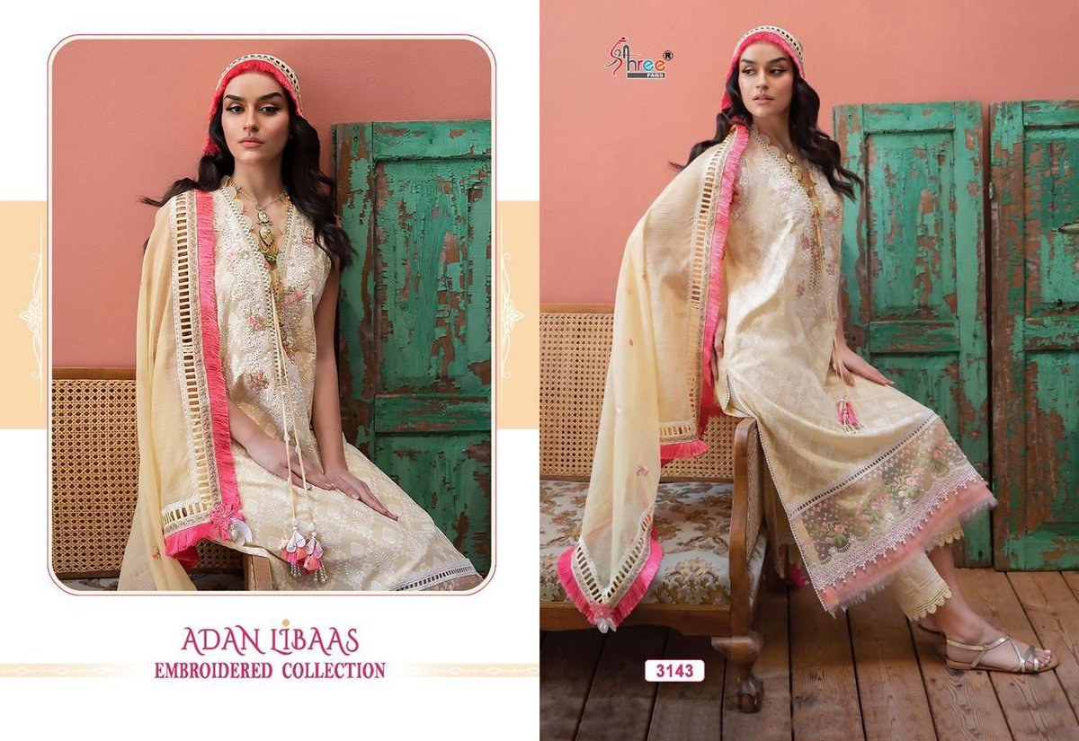 Shree Fab Adan Libaas Embroidered Collection 3140-3145 Series 4