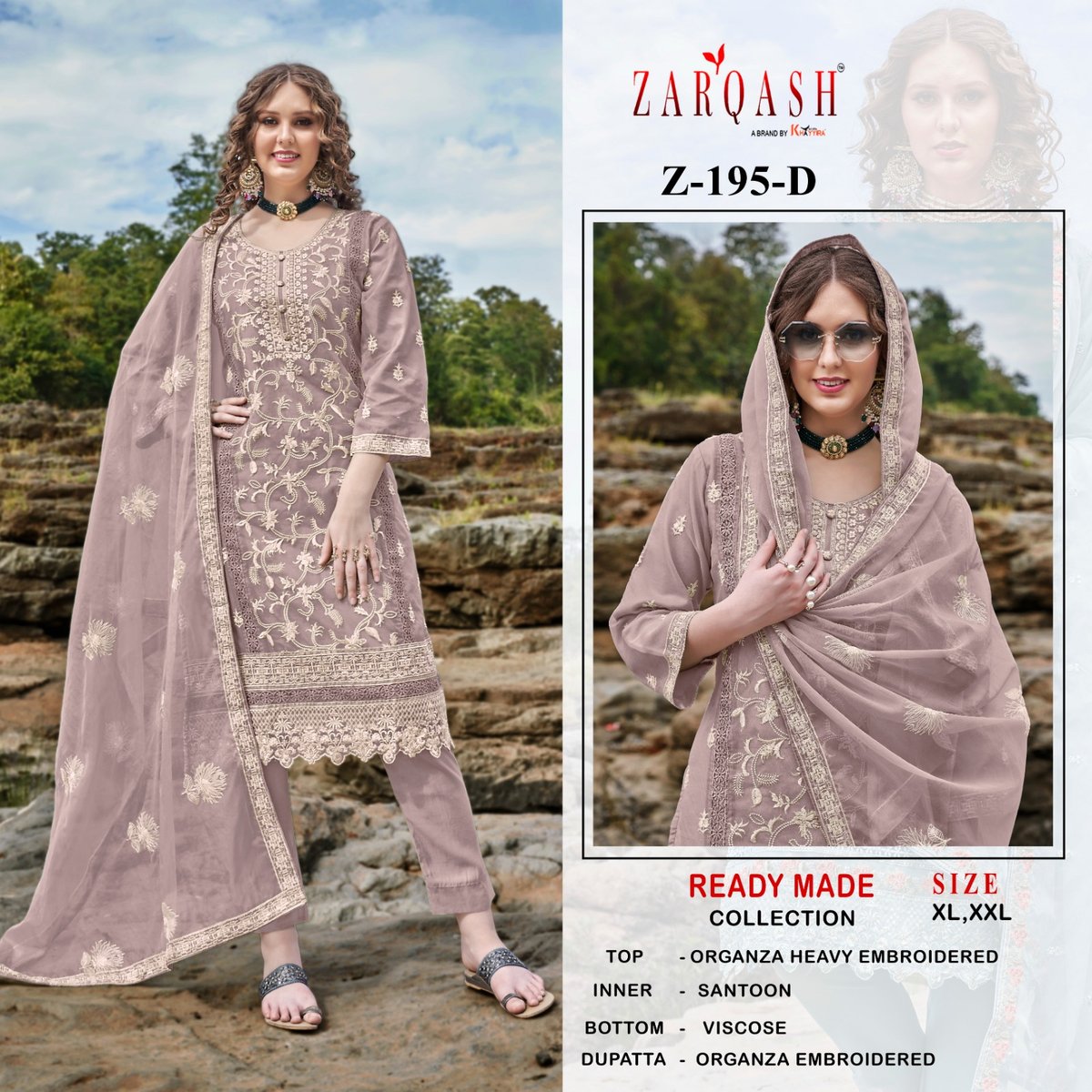 ZARQASH READYMADE COLLECTION Z-195-A TO Z-195-D 4