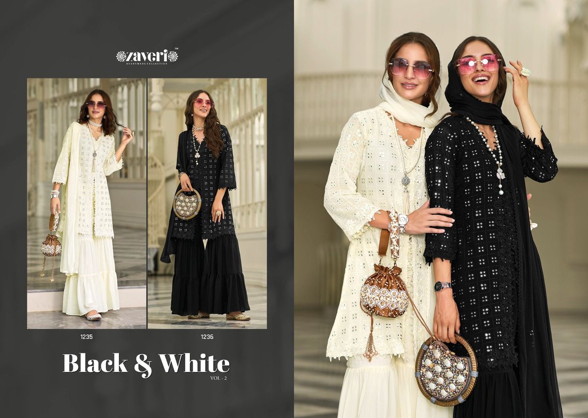 Zaveri Black And White Vol-2 1235 Colors 3
