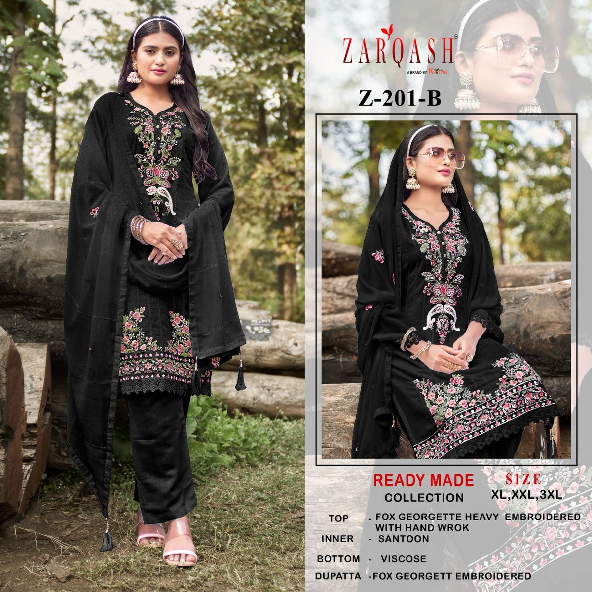 ZARQASH READYMADE COLLECTION Z-201-A TO Z-201-B 2