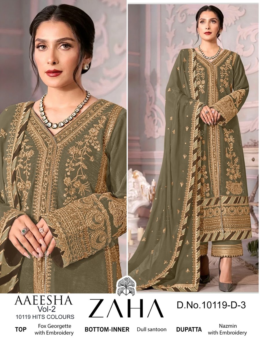 ZAHA AAEESHA VOL-2 10119-D-1 TO 10119-D-4 3