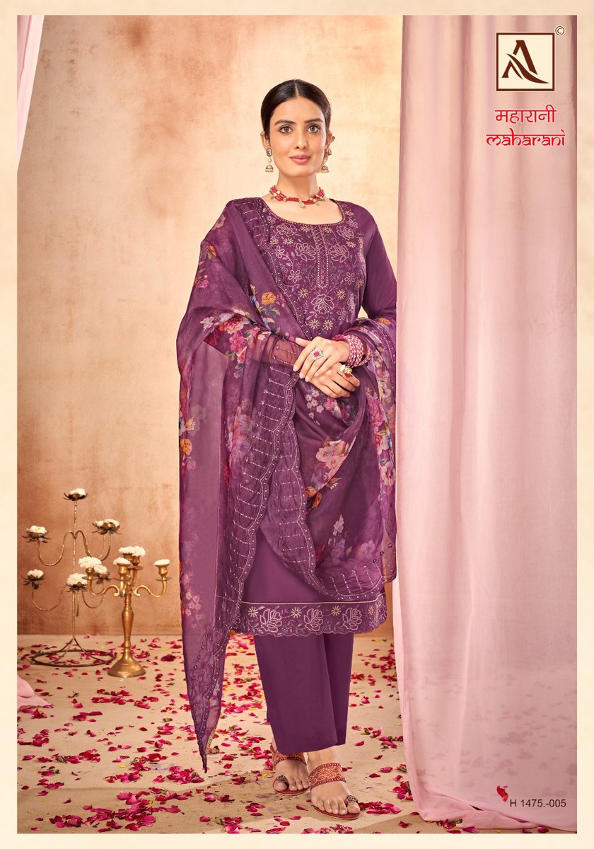 ALOK SUIT MAHARANI ED-3 H-1475-001 TO H-1475-006 5